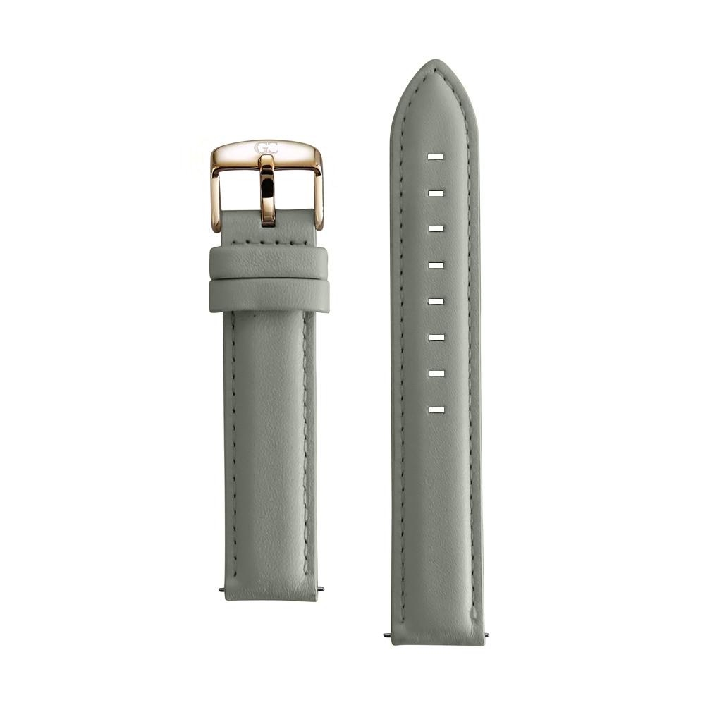 18mm light gray leather rose gold Buckle Watch Band Strap Women's