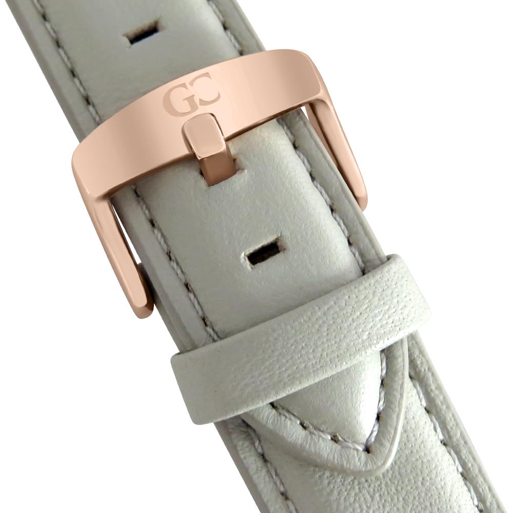 36mm Chrystie TL13615 White Silver Light Gray Leather Women's Watch