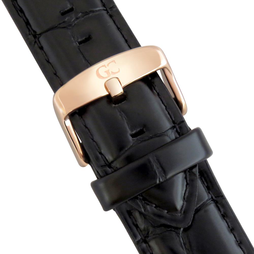 40mm Vandam RN14004 White Rose Gold Black Crocodile Leather Men's Watch