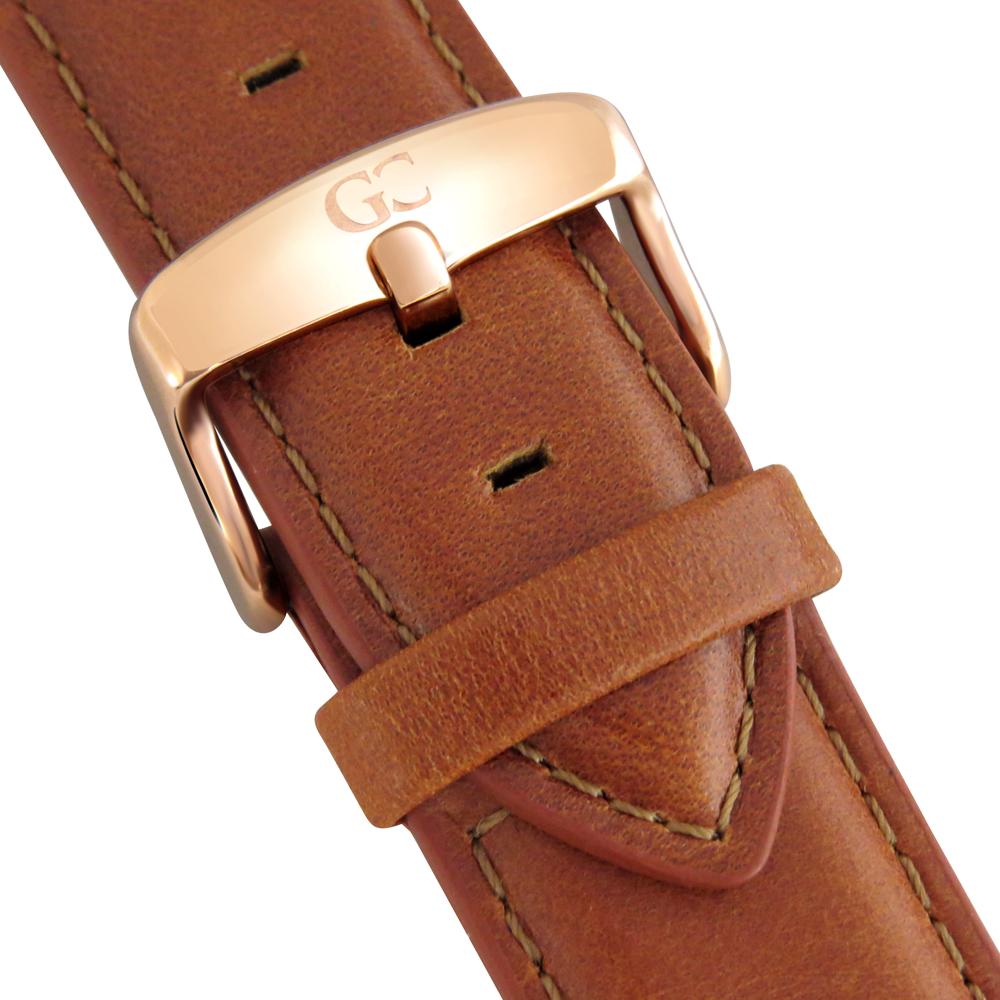 40mm Barrow TL14006 White Rose Gold Light Brown Leather Men's Watch