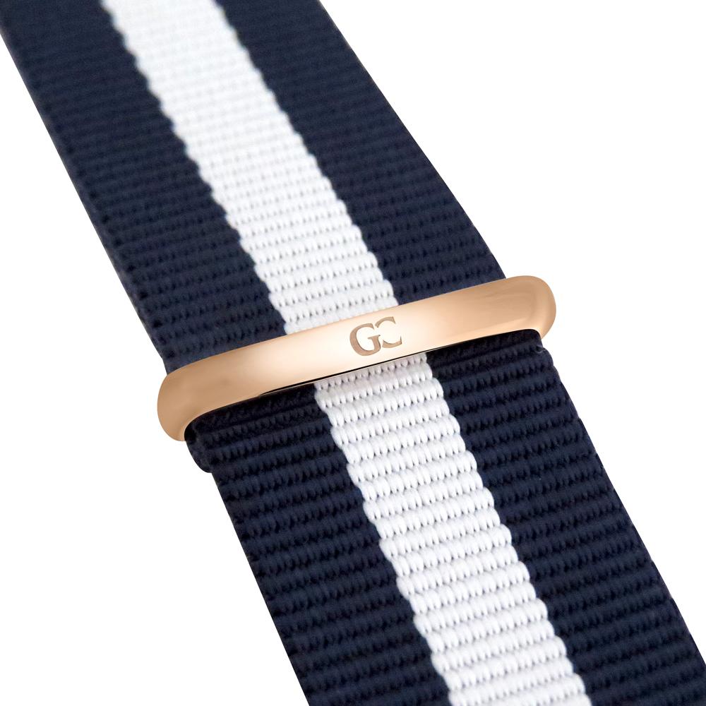 40mm Liberty TL14028 Black White Navy Blue Rose Gold Nato Nylon Band Strap Men's Watch