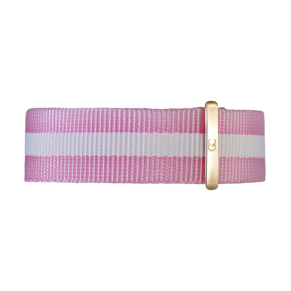 18mm white pink nylon nato strap rose gold Buckle Watch Band Strap Women's