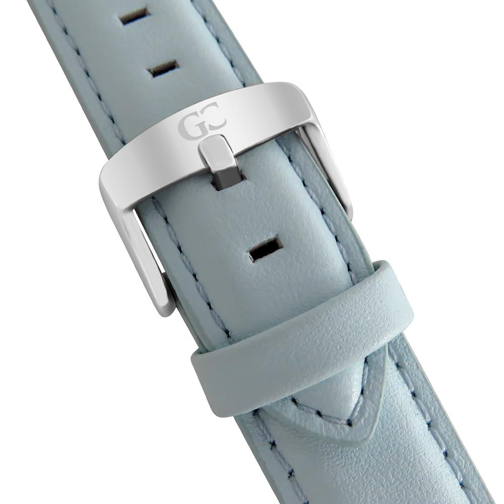 36mm Oak TL13617 White Silver Light Blue Leather Women's Watch
