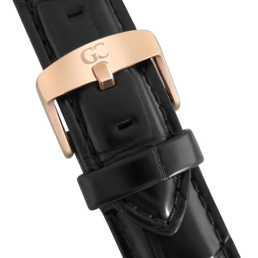 36mm Carmine RN13604 White Rose Gold Black Crocodile Leather Women's Watch