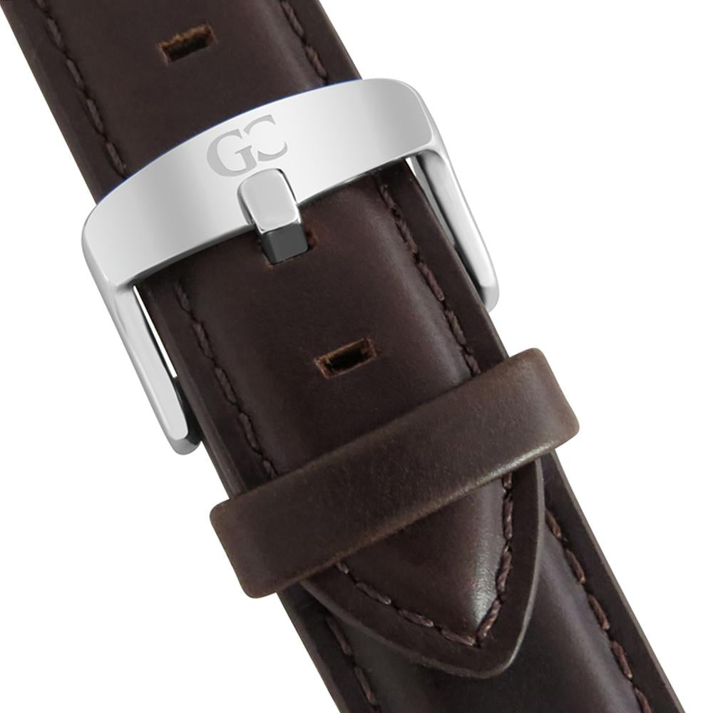 36mm Jane TL13609 White Silver Dark Brown Leather Women's Watch