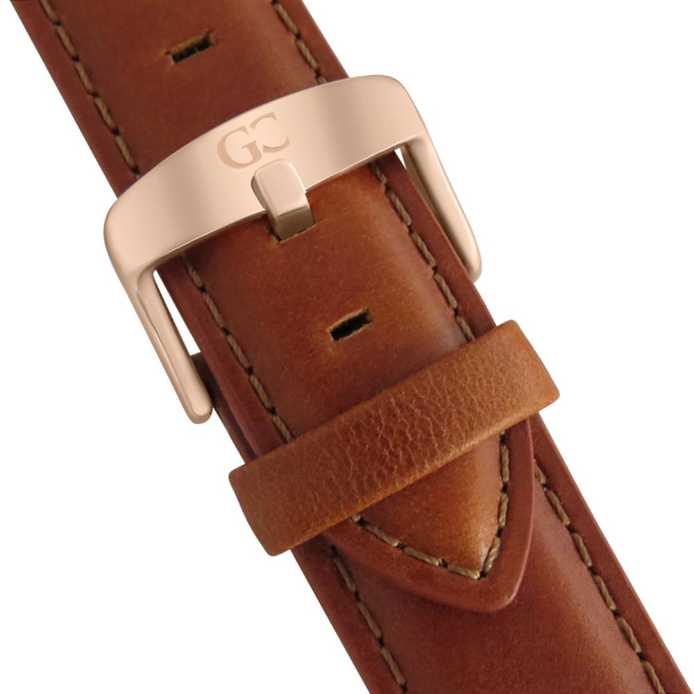 36mm Greenwich RN13605 White Rose Gold Light Brown Leather Women's Watch
