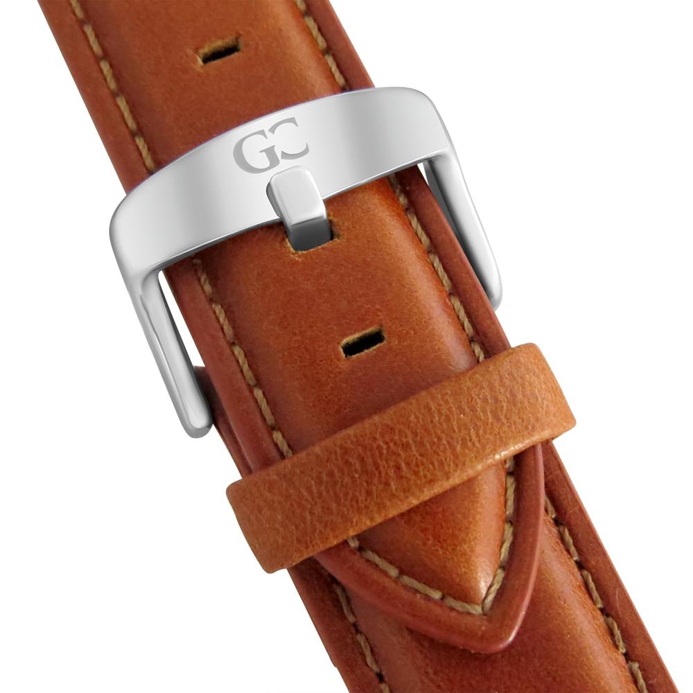 36mm Greenwich RN13605 White Silver Light Brown Leather Women's Watch