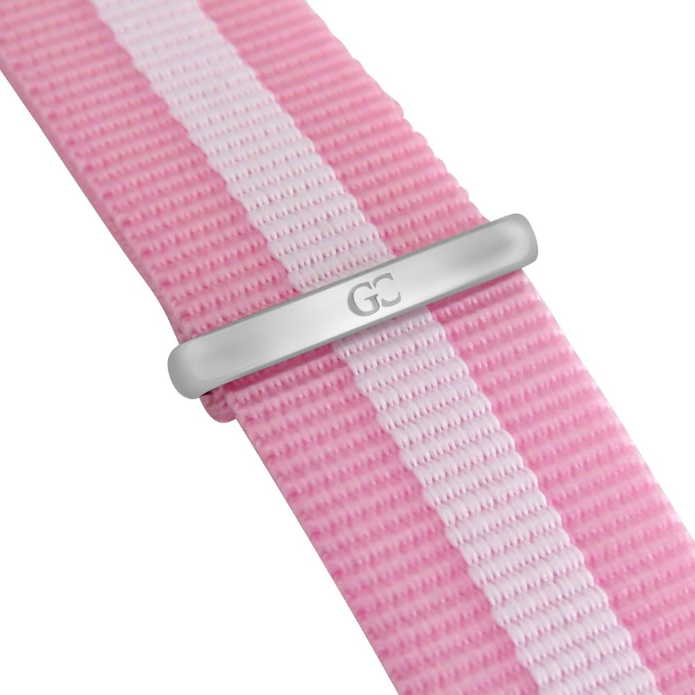 36mm Cornelia TL13671 Black Silver White Pink Nylon Nato Strap Band Women's Watch