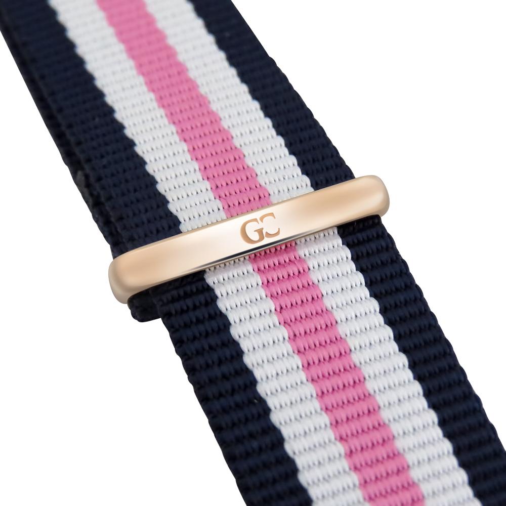 36mm York TL13670 Black Rose Gold White Pink Navy Blue Nylon Nato Strap Band Women's Watch