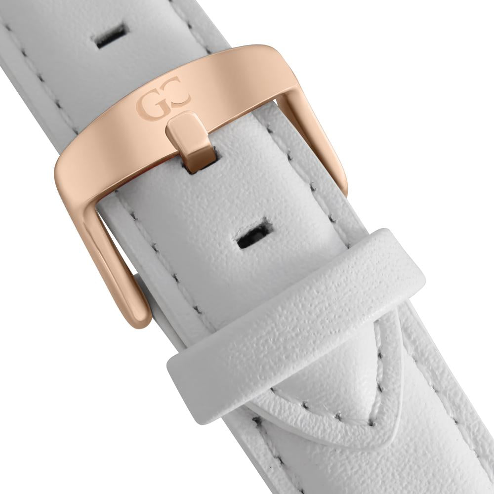 36mm Catherine TL13620 White Silver Rose Gold Leather Women's Watch