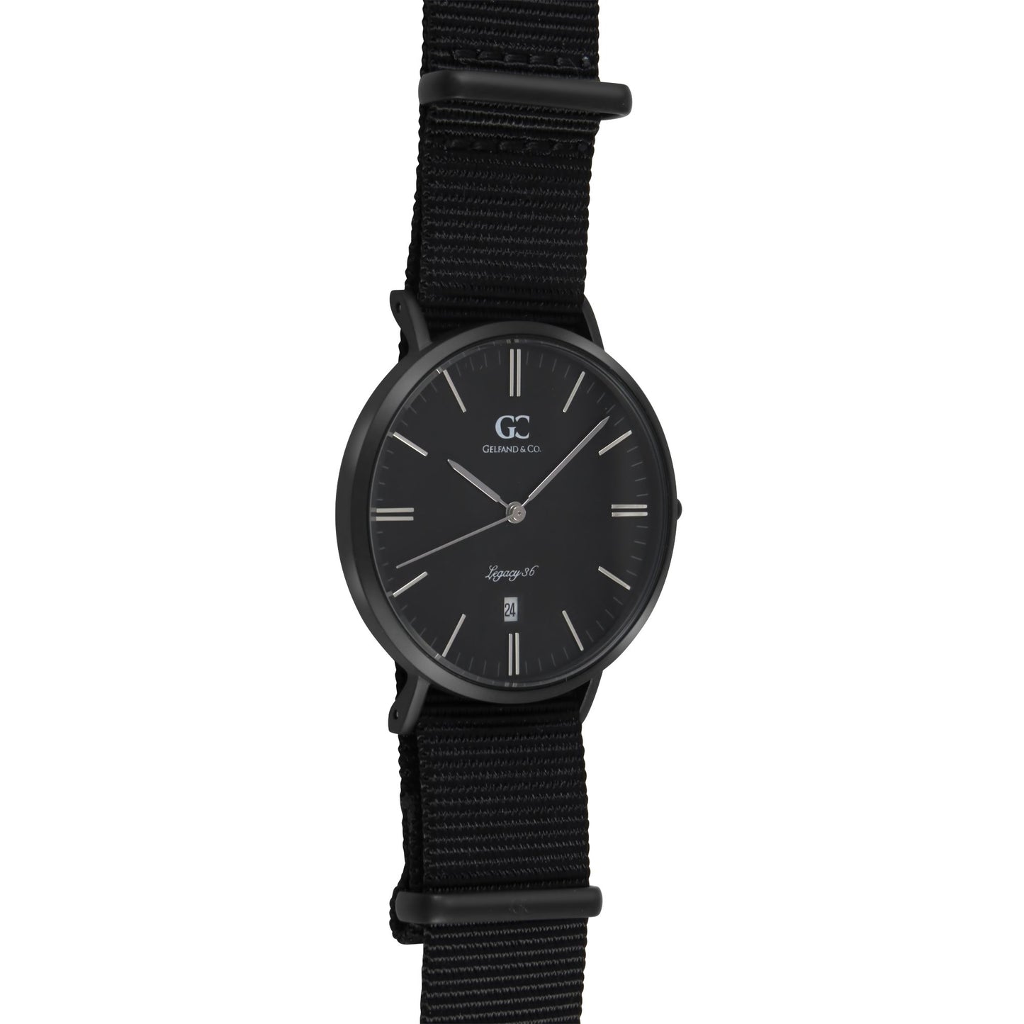 36mm Amsterdam TL13677 Black Black Black Nylon Nato Strap Band Women's Watch