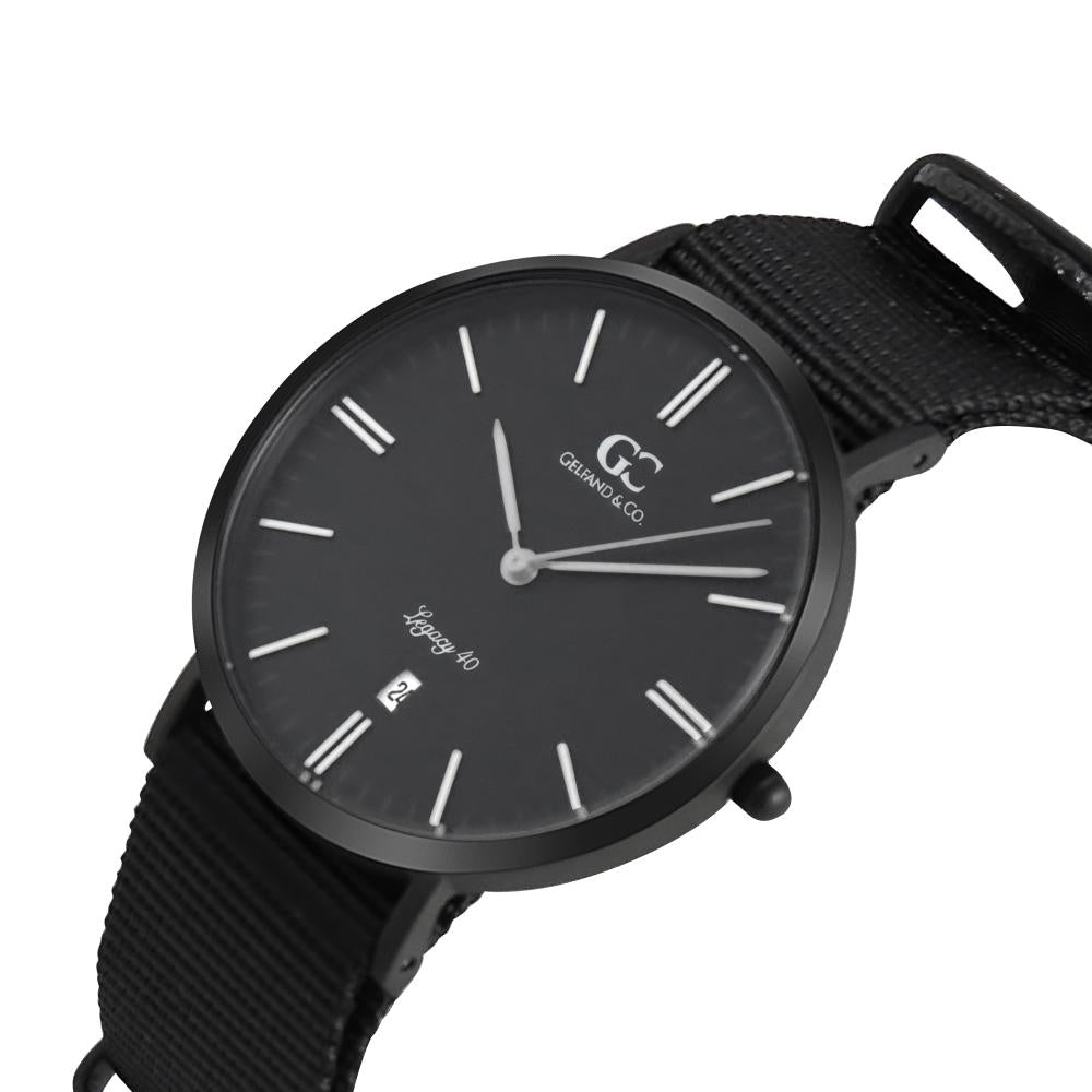 36mm Amsterdam TL13677 Black Black Black Nylon Nato Strap Band Women's Watch