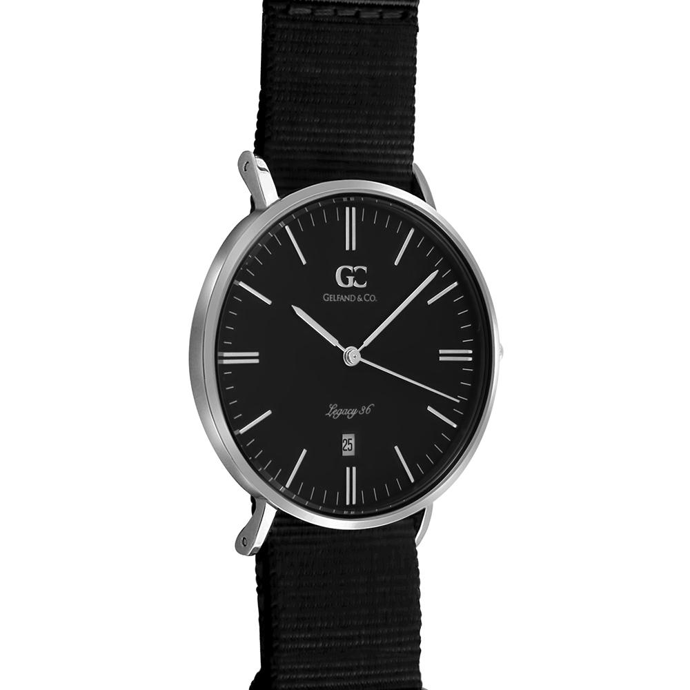 36mm Bleecker TL13673 Black Silver Black Nylon Nato Strap Band Women's Watch