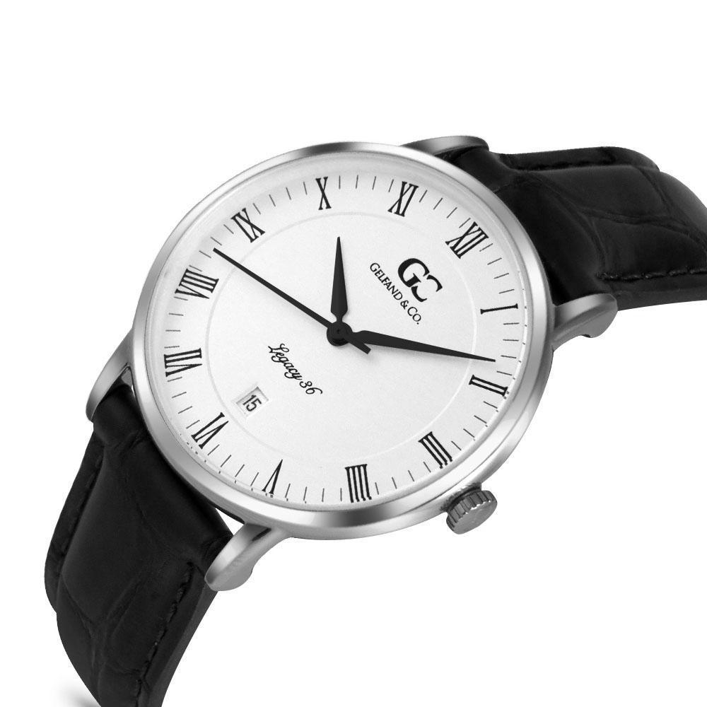 36mm Carmine RN13603 White Silver Black Crocodile Leather Women's Watch