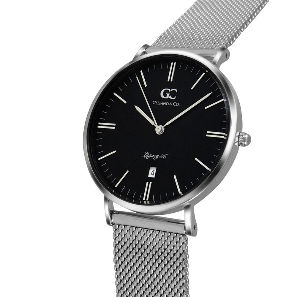 36mm Nostrand TL13665 Black Rose Gold Brown Leather Strap Women's Watch