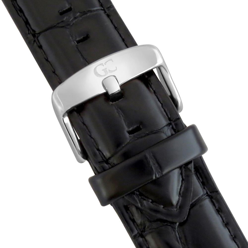 40mm Vandam RN14003 White Silver Black Crocodile Leather Men's Watch