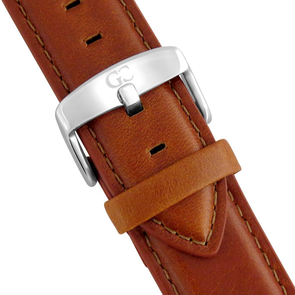 40mm Barrow TL14005 White Silver Light Brown Leather Men's Watch