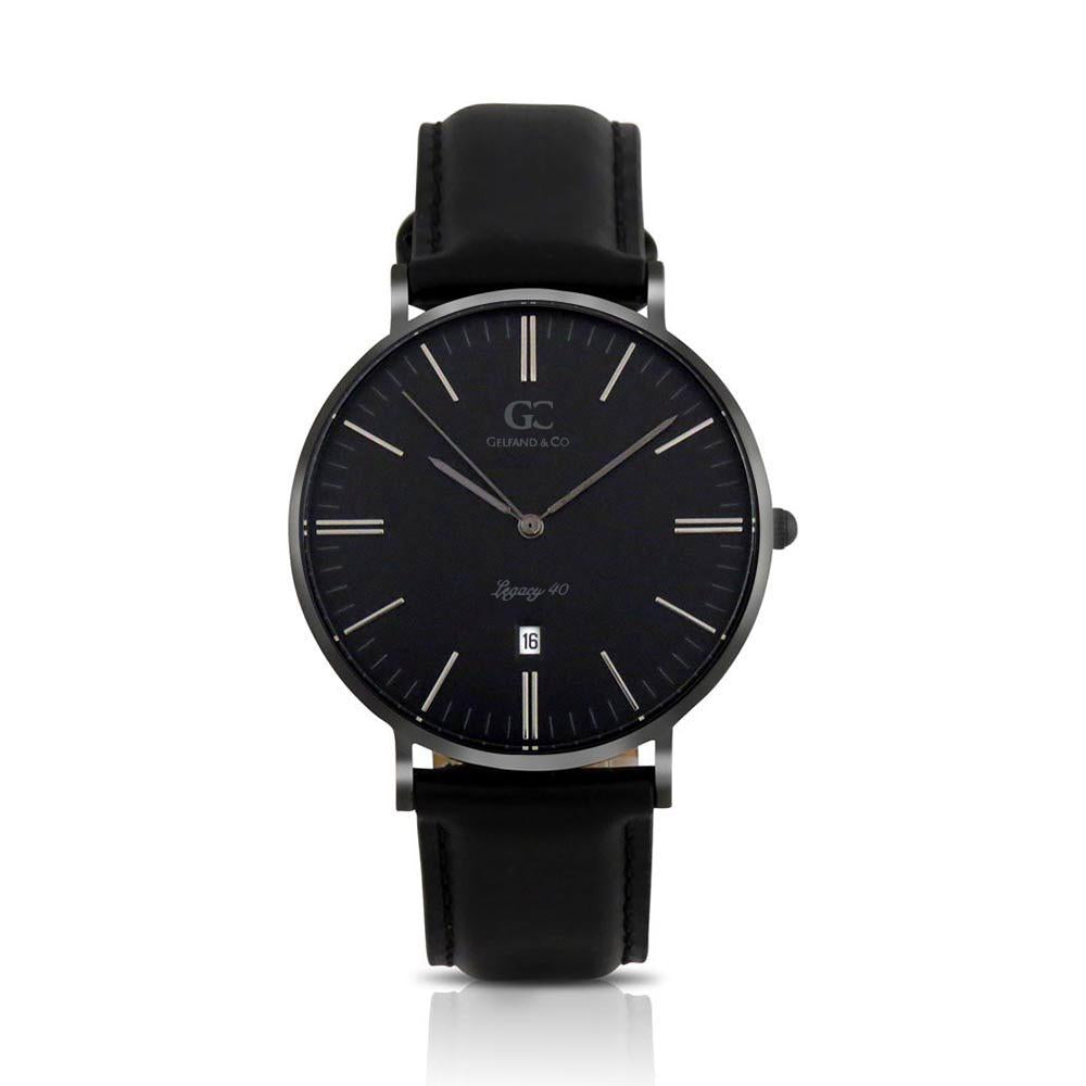 40mm Mercer TL14033 Black Black Black Leather Men's Watch